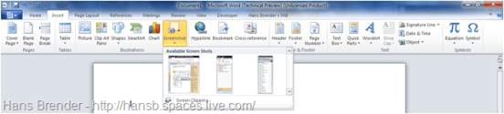 Office 2010: Screenshots einfügen