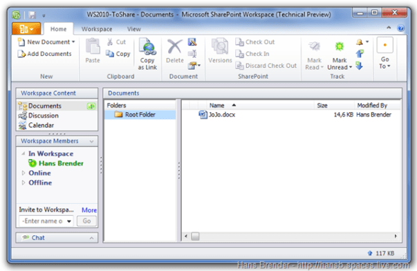 Classic Workspace 2010 in SharePoint Workspace 2010