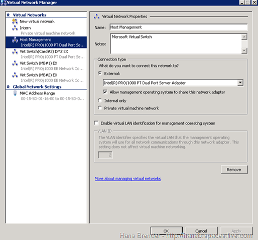 Windows Server 2008 R2: Virtual Network Manager
