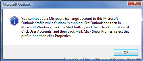 Outlook 2010: Fehlermeldung Outlook 2010: Fehlermeldung