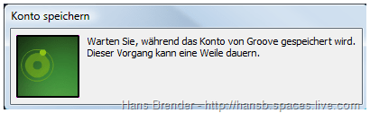 Groove Konto wird gesichert