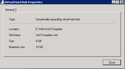Disksize unter Hyper-V