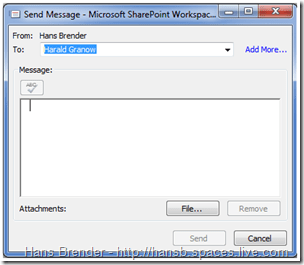 Messaging in SharePoint Workspace 2010 (Groove 2007)