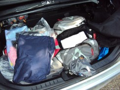 die Schlafsäcke sind auch schon verpackt