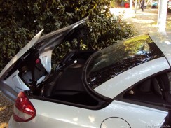 Das Cabrio-Dach wird verstaut...