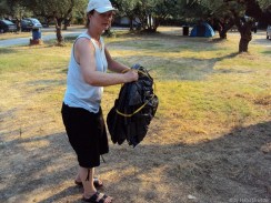 Sicherheitsleine entfernen...