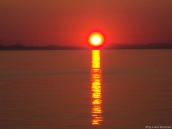 zum Essen ein Sonnenuntergang...