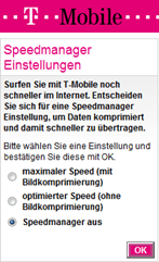 Speedmanager Einstellungen