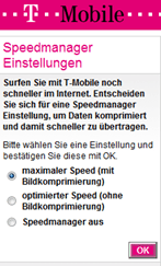 Speedmanager Einstellungen