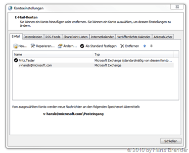 E-Mail Kontoeinstellungen