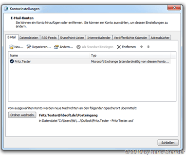 E-Mail Setup Kontoeinstellungen
