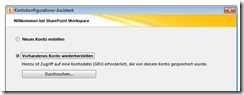 SharePoint Workspace 2010: Kontokonfigurations-Assistent