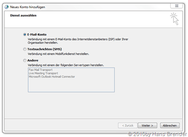 neues Konto: E-Mail-Konto