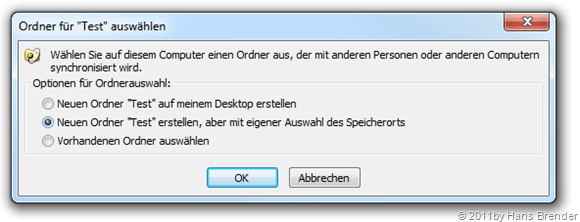 SharePoint Workspace 2010: Auswahl des Speicherorts