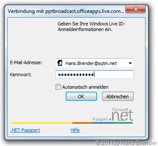 Anmelden mit der Live ID