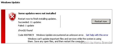  Fehler 80070BC9