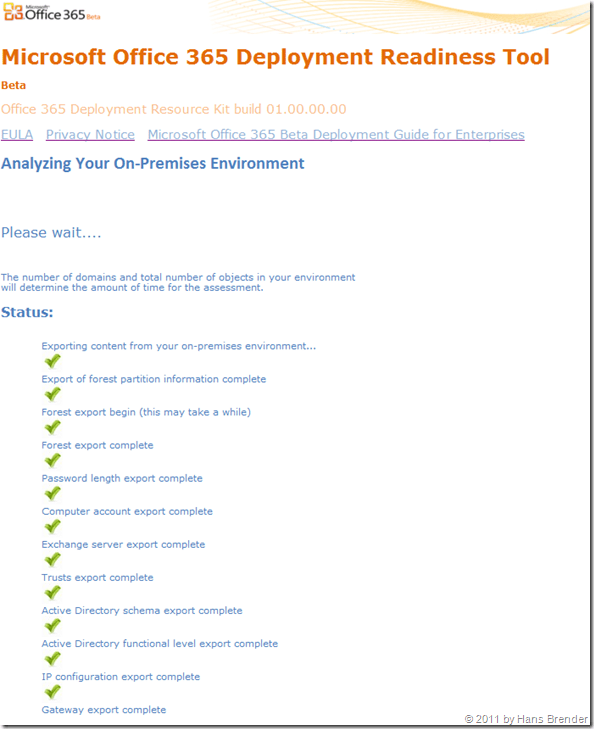 Deployment Readiness Tool: Analyse der lokalen Umgebung: