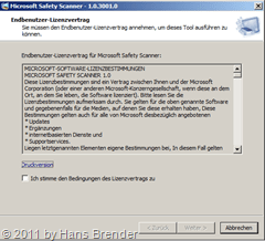 Microsoft Safety Scanner: Endbenutzer Lizenzvertrag