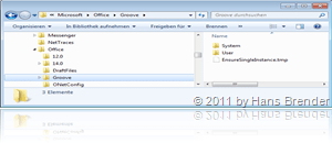 Speicherort klassischer Arbeitsbereich Groove 2007 und SharePoint Workspace 2010
