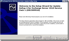 Rollup 4 for Exchange Server 2010 Service Pack 1