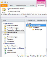 Synchronisationsprobleme in SharePoint Workspace 2010
