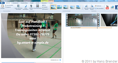 Effekte-Bearbeitung mit Windows Live MovieMaker