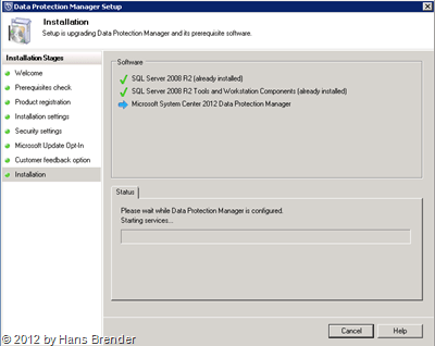 SC 2012 DPM: Installation Services