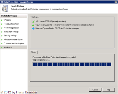 SC 2012 DPM: Upgrade der lokalen Installtion