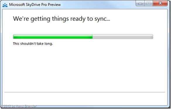 Erstsynchronierung, SkyDrive Pro