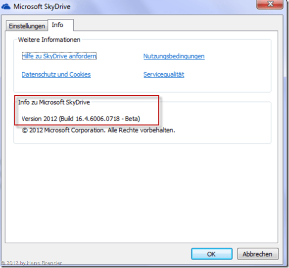 SkyDrive, 16.4.6006.0718-Beta