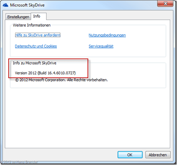 SkyDrive 2012, 16.4.6010.0727