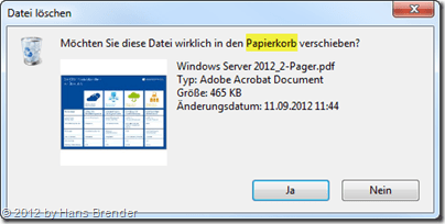 Sicherheitsabfrage in Windows