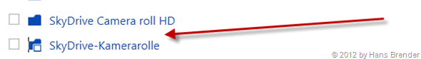 SkyDrive Ordner