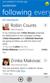 Sharepoint App für Windows Phone