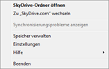 SkyDrive settings