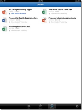 SkyDrive Pro - iPad