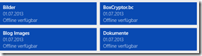 SkyDrive App unter Windows 8.1, Offline