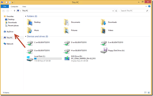 first Sync of your SkyDrive folder Structure