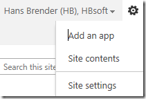 Websiteeinstellugen SkyDrive Pro