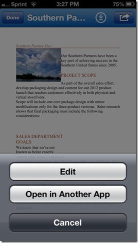 SkyDrive Pro auf dem iPhone