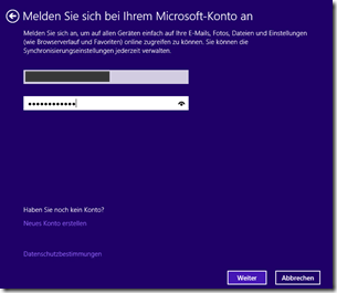 Microsoft-Konto: Anmeldung