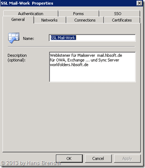 TMG Weblistener für SSL
