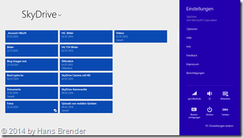 SkyDrive App - Einstellungen