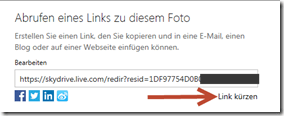 OneDrive , SkyDrive,Link kürzen