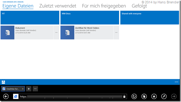 Touch enabled, OneDrive for Business