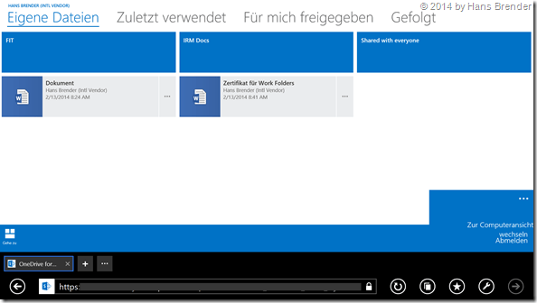 Touch enabled, OneDrive for Business