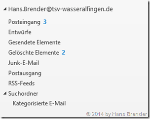 Outlook 2013: erst ein Benutzer angelegt