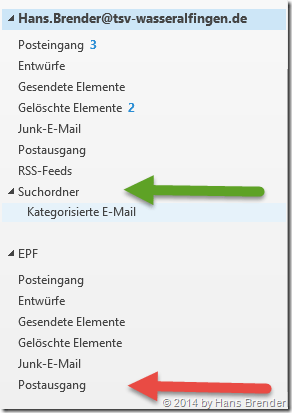 Outlook 2013: automatisches Erscheinen des freigegebenen Postfachs