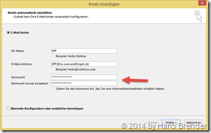Outlook: Konto hinzufügen