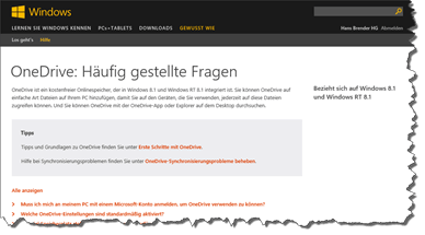 ;icrosoft, Windows 8.1, OneDrive Fragen